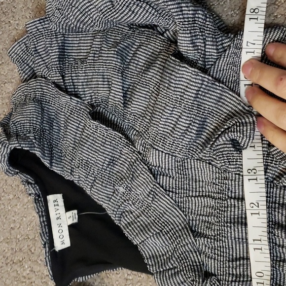 Moon river women’s gingham mini dress with long sleeves small - Picture 10 of 12